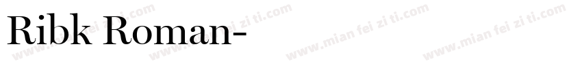 Ribk Roman字体转换